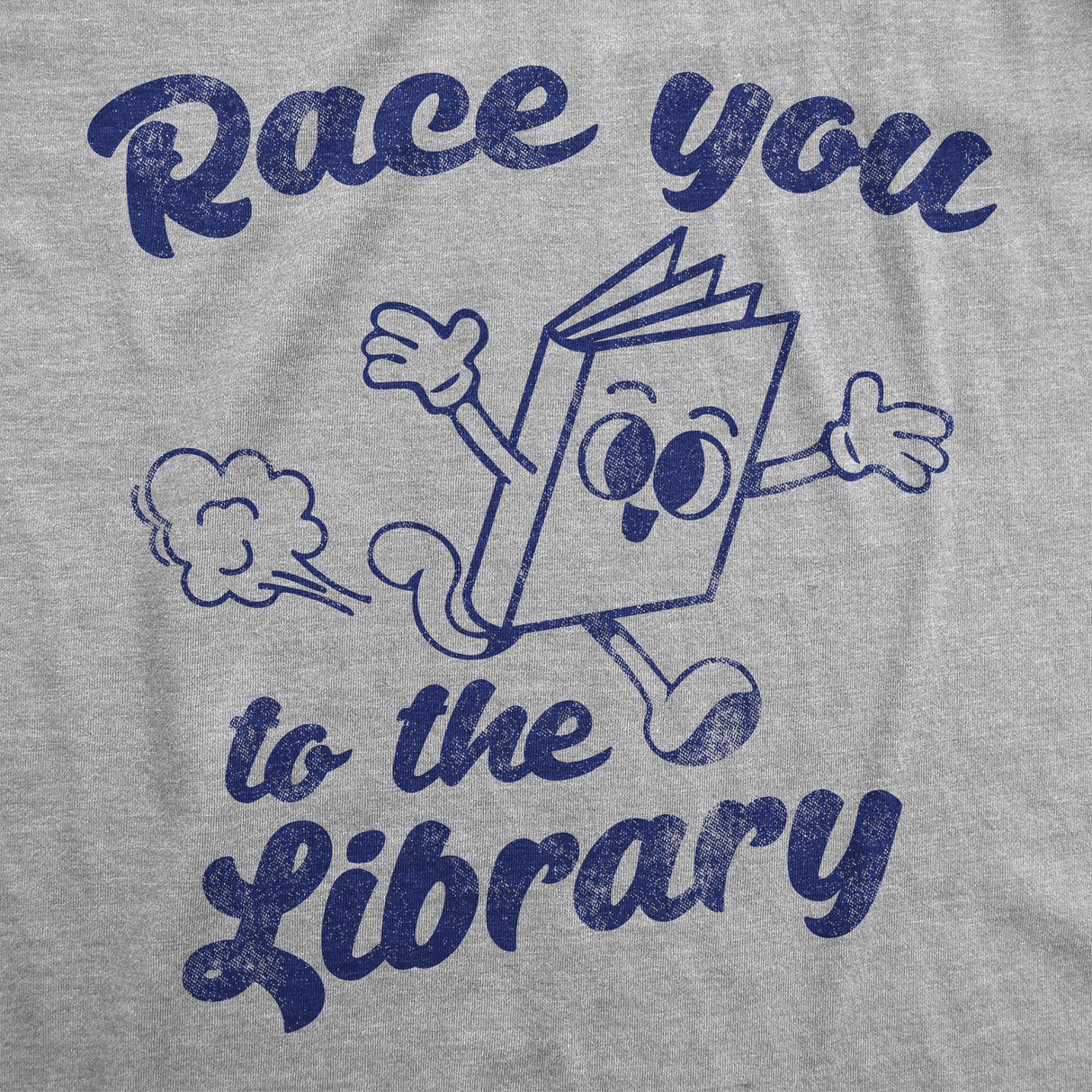 Womens Funny T Shirts Race You to The Library Sarcastic Book Graphic Novelty Tee for Ladies
