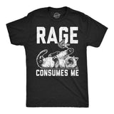 Mens Funny T Shirts Rage Consumes Me Sarcastic Kitten Graphic Novelty Tee for Men