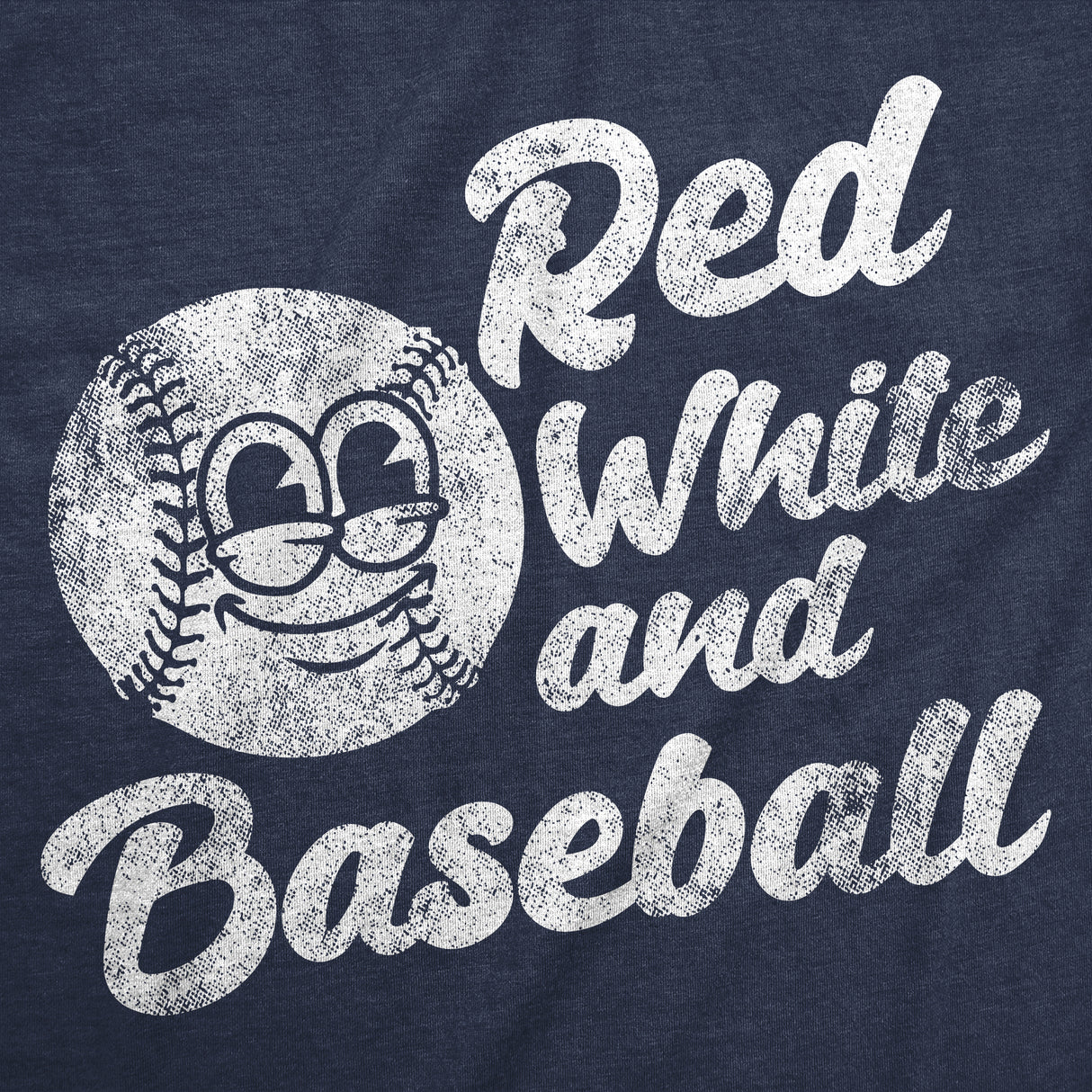Mens Funny T Shirts Red White and Baseball Sarcastic Fourth Of July Graphic Novelty Tee for Men