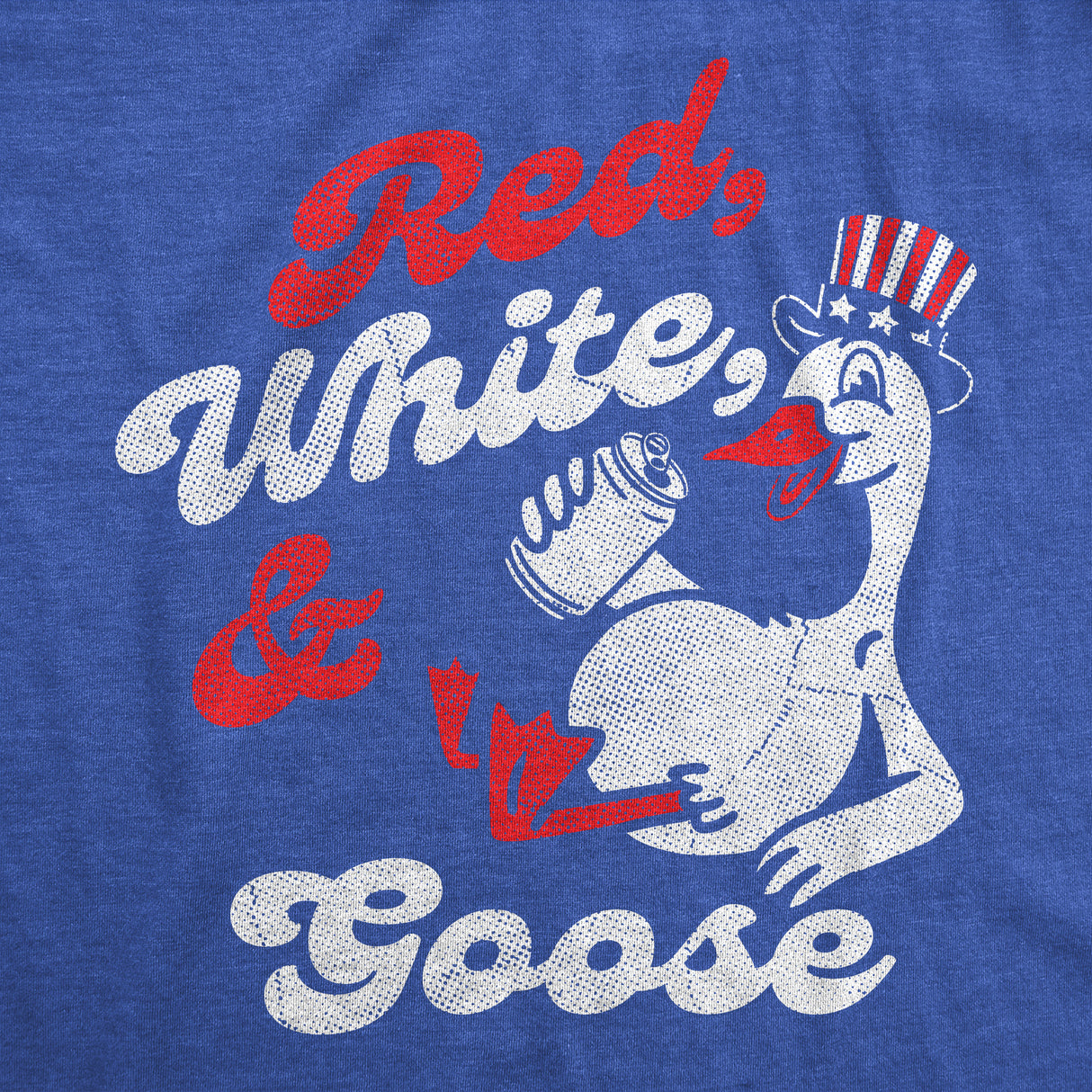 Mens Funny T Shirts Red White and Goose Sarcastic Fourth Of July Graphic Novelty Drinking Tee for Men
