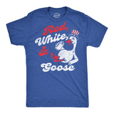 Mens Funny T Shirts Red White and Goose Sarcastic Fourth Of July Graphic Novelty Drinking Tee for Men