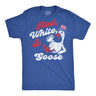 Mens Funny T Shirts Red White and Goose Sarcastic Fourth Of July Graphic Novelty Drinking Tee for Men