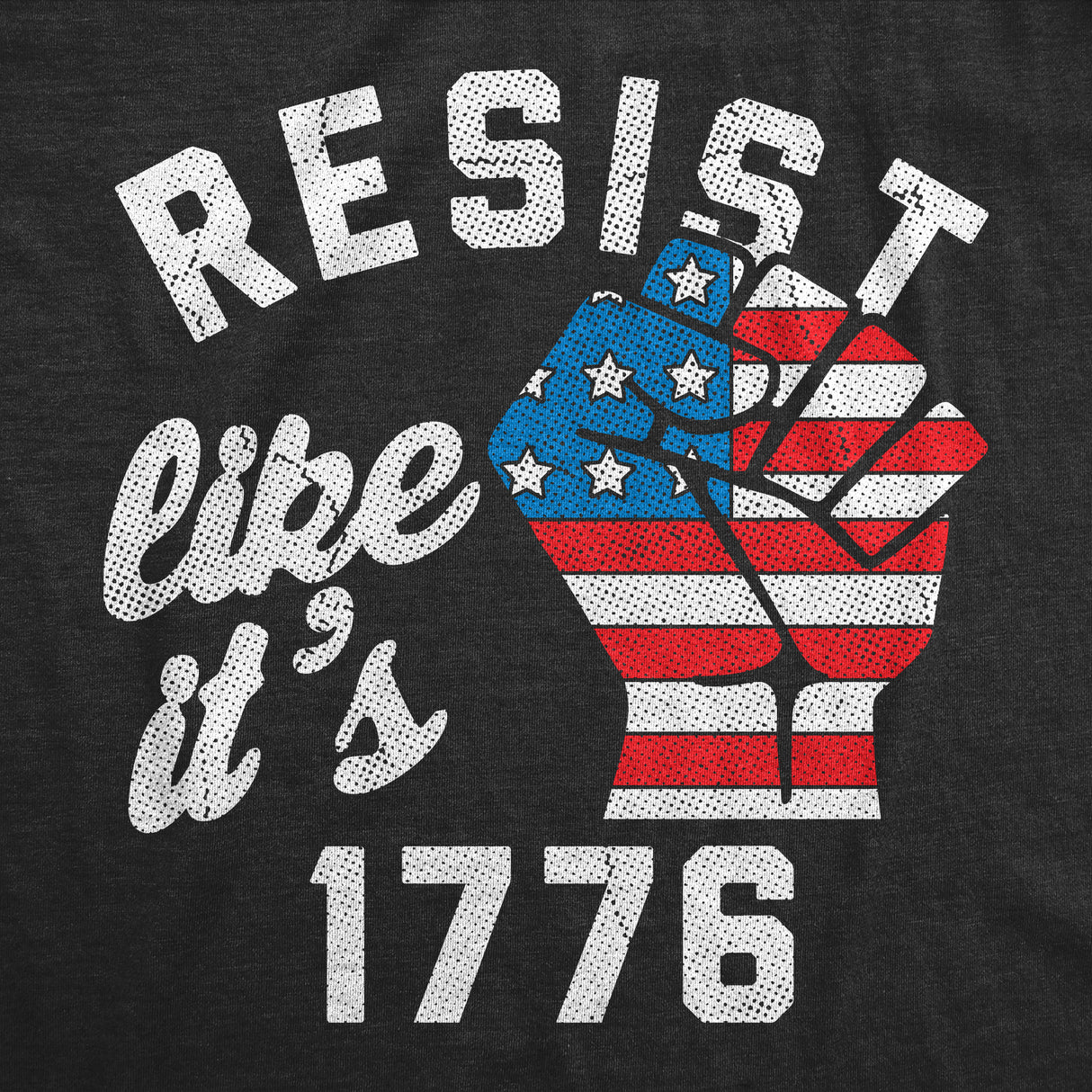 Mens Funny T Shirts Resist Like Its 1776 Sarcastic Fourth Of July Graphic Novelty Tee for Men