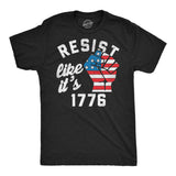 Mens Funny T Shirts Resist Like Its 1776 Sarcastic Fourth Of July Graphic Novelty Tee for Men