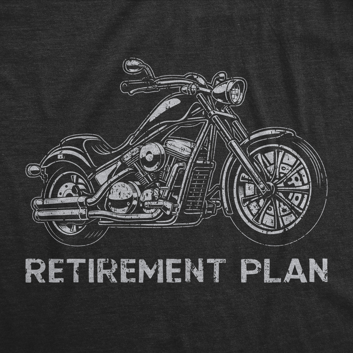 Mens Funny T Shirts Retirement Plan Motorcycle Sarcastic Graphic Novelty Tee for Men