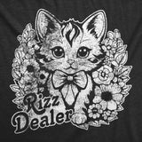 Mens Funny T Shirts Rizz Dealer Sarcastic Kitten Graphic Novelty Tee for Men