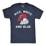 Mens Funny T Shirts Rizz White and Blue Sarcastic Fourth Of July Graphic Novelty Tee for Men