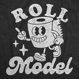 Mens Funny T Shirts Roll Model Sarcastic Toilet Paper Graphic Novelty Tee for Men