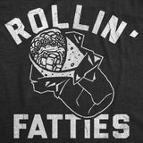 Mens Funny T Shirts Rollin Fatties Sarcastic Burrito Graphic Novelty Tee for Men