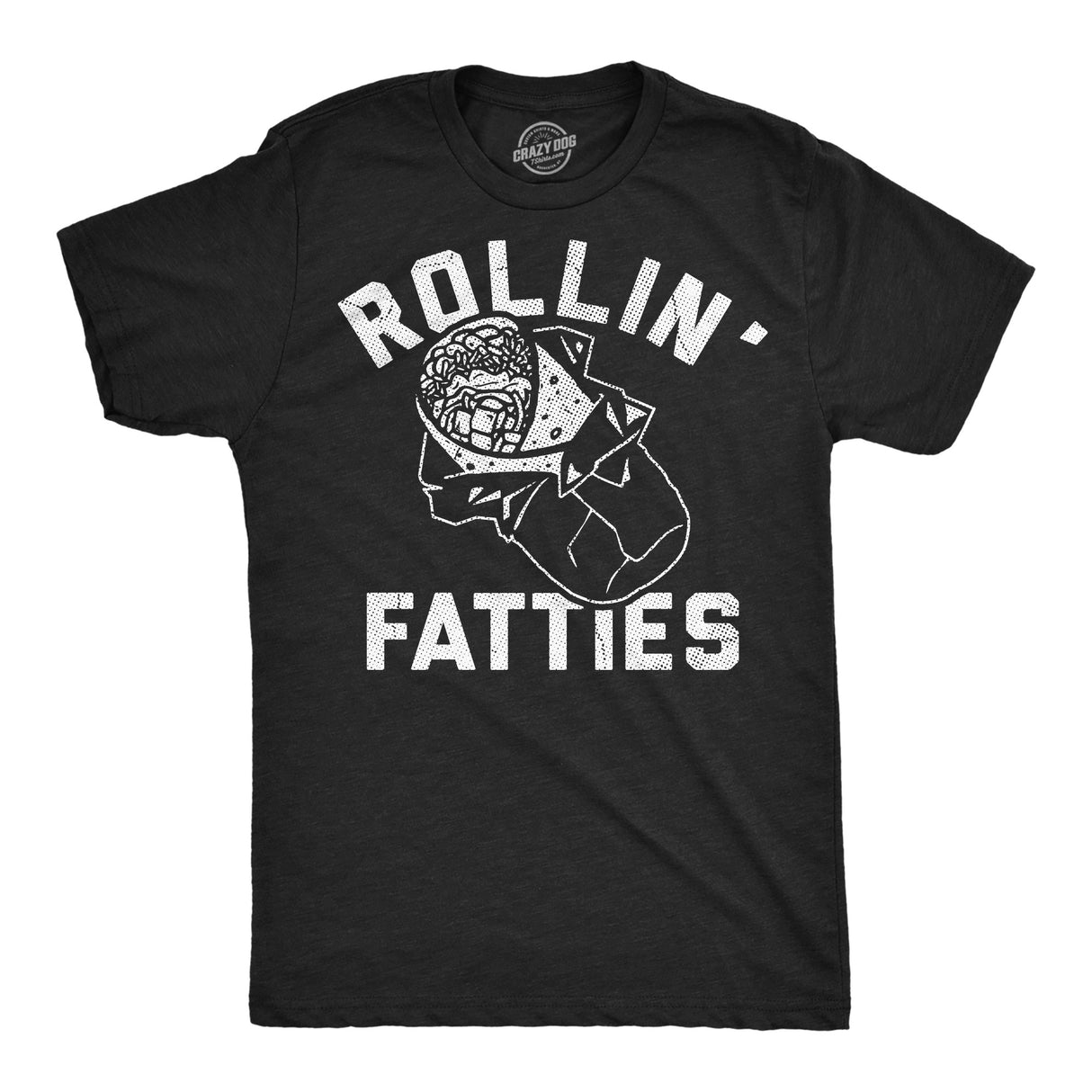 Mens Funny T Shirts Rollin Fatties Sarcastic Burrito Graphic Novelty Tee for Men