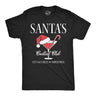 Mens Funny T Shirts Santas Cocktail Club Sarcastic Christmas Drinking Graphic Novelty Tee for Men