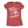 Womens Funny T Shirts Santas Little Temptation Sarcastic Christmas Graphic Tee For Ladies