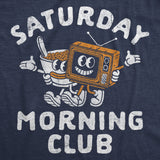 Mens Funny T Shirts Saturday Morning Club Sarcastic Graphic Novelty Tee for Men