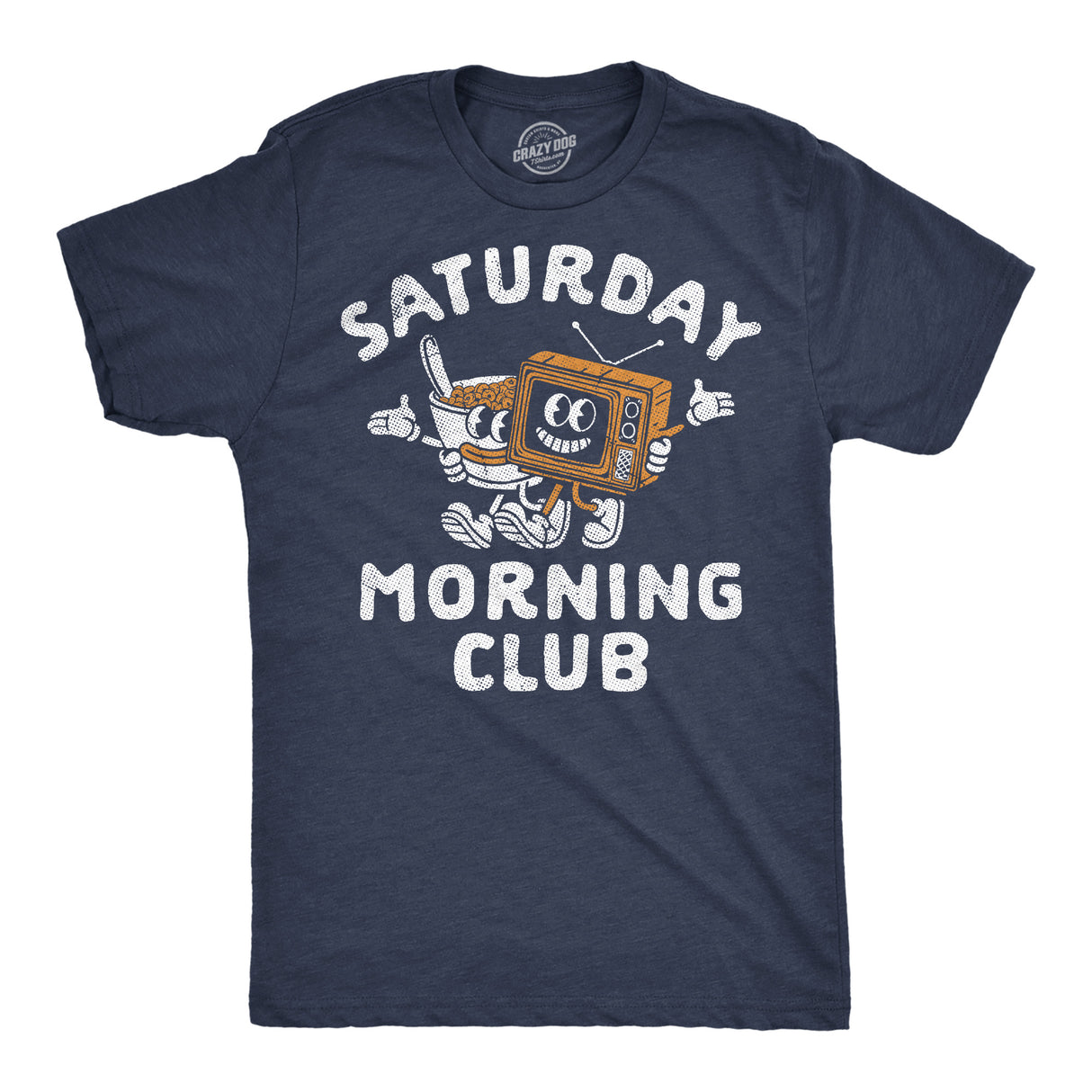 Mens Funny T Shirts Saturday Morning Club Sarcastic Graphic Novelty Tee for Men