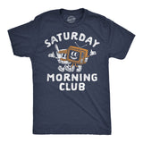 Mens Funny T Shirts Saturday Morning Club Sarcastic Graphic Novelty Tee for Men