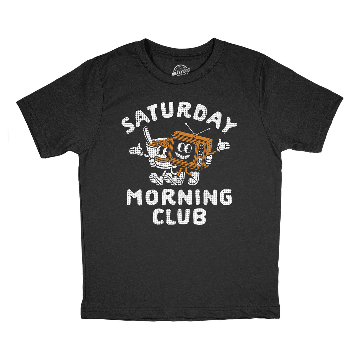 Youth Funny T Shirts Saturday Morning Club Sarcastic Graphic Novelty Tee for Kids