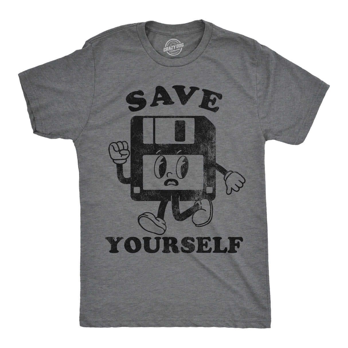 Mens Funny T Shirts Save Yourself Sarcastic Retro Technology Graphic Novelty Tee for Men