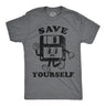 Mens Funny T Shirts Save Yourself Sarcastic Retro Technology Graphic Novelty Tee for Men