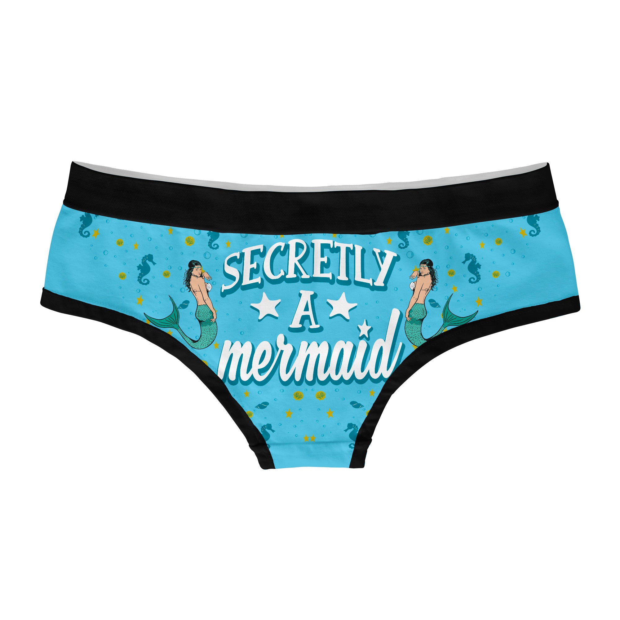 Womens Secretly A Mermaid Bikini Brief Panties Funny Graphic