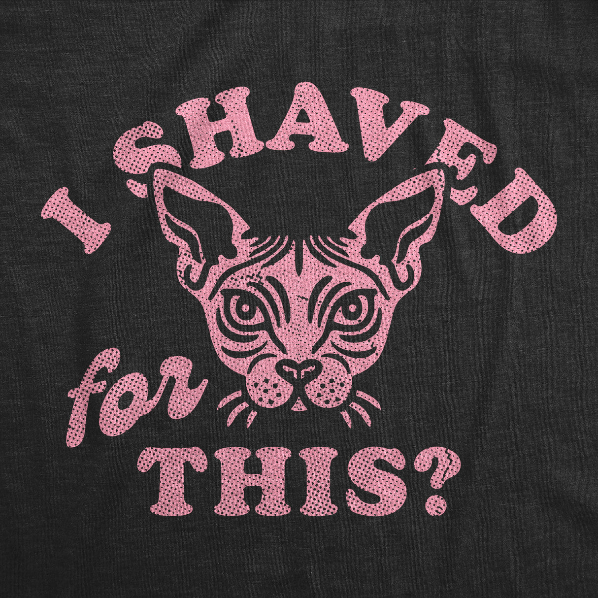 Womens Funny T Shirts I Shaved for This Sarcastic Hairless Cat Graphic Novelty Tee for Ladies