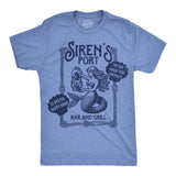 Mens Funny T Shirts Sirens Port Bar and Grill Sarcastic Mermaid Graphic Novelty Tee for Men