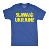 Mens Funny T Shirts Slava Ukraine Support Graphic Novelty Tee for Men