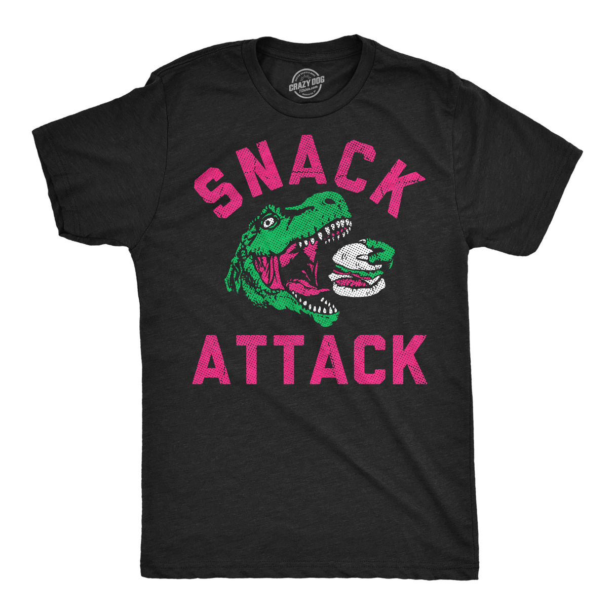 Mens Funny T Shirts Snack Attack Sarcastic T Rex Graphic Novelty Dino Tee For Men