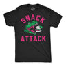 Mens Funny T Shirts Snack Attack Sarcastic T Rex Graphic Novelty Dino Tee For Men