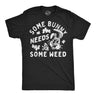 Mens Funny T Shirts Some Bunny Needs Some Weed Sarcastic 420 Graphic Novelty Tee for Men