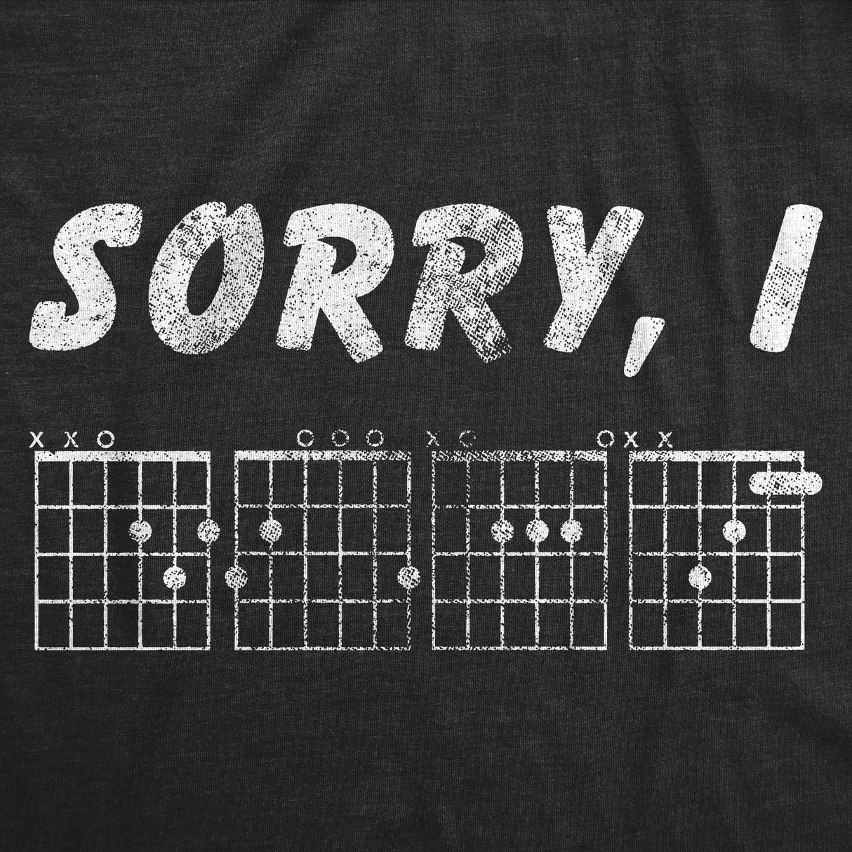 Mens Funny T Shirts Sorry I D G A F Guitar Chords Sarcastic Music Joke Graphic Tee for Men