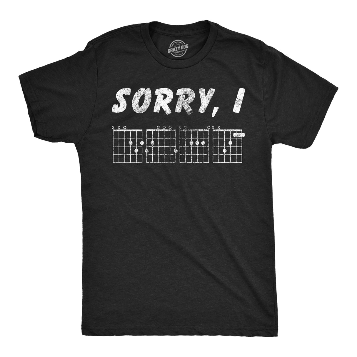 Mens Funny T Shirts Sorry I D G A F Guitar Chords Sarcastic Music Joke Graphic Tee for Men