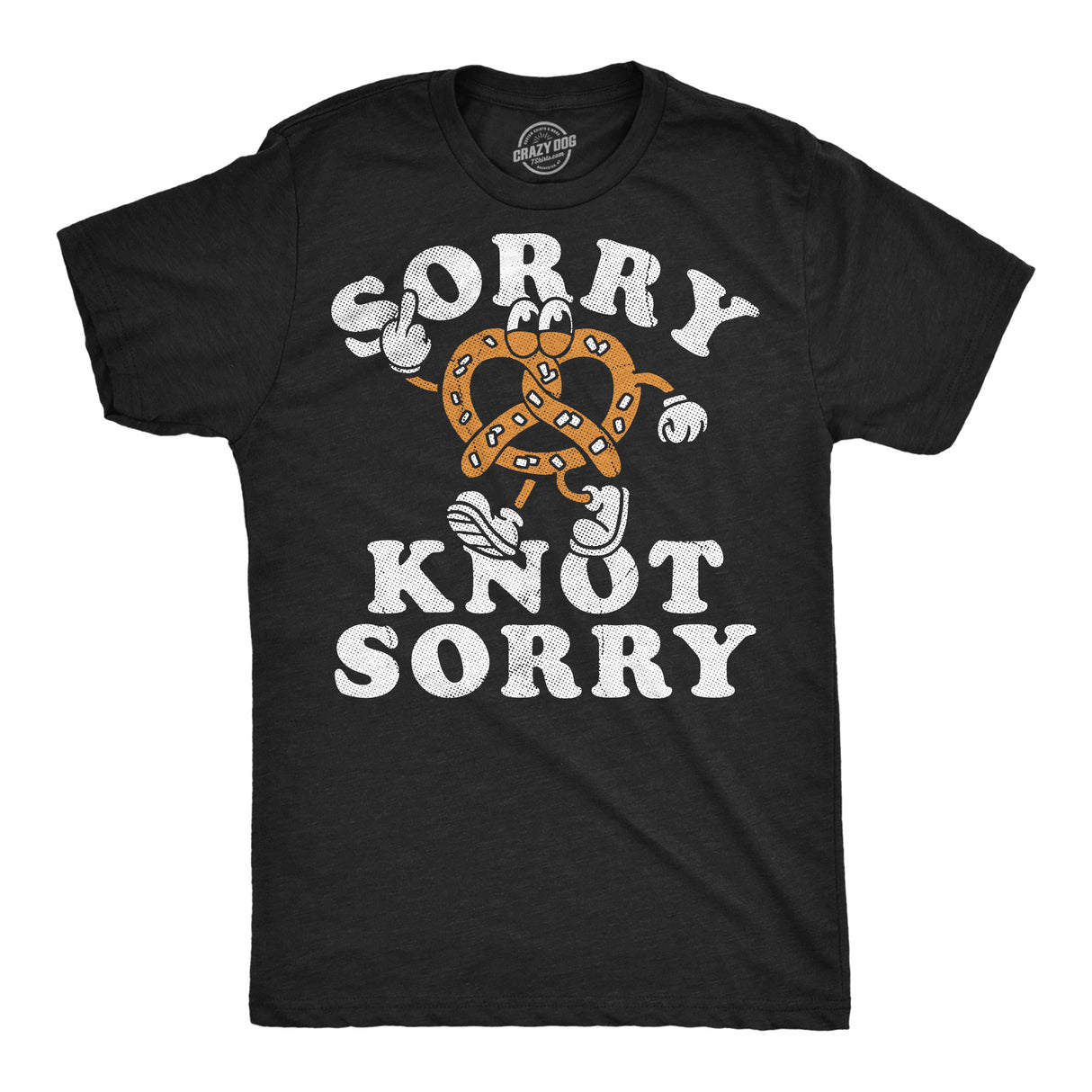 Mens Funny T Shirts Sorry Knot Sorry Sarcastic Soft Pretzel Graphic Novelty Tee for Men