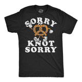 Mens Funny T Shirts Sorry Knot Sorry Sarcastic Soft Pretzel Graphic Novelty Tee for Men