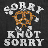 Mens Funny T Shirts Sorry Knot Sorry Sarcastic Soft Pretzel Graphic Novelty Tee for Men
