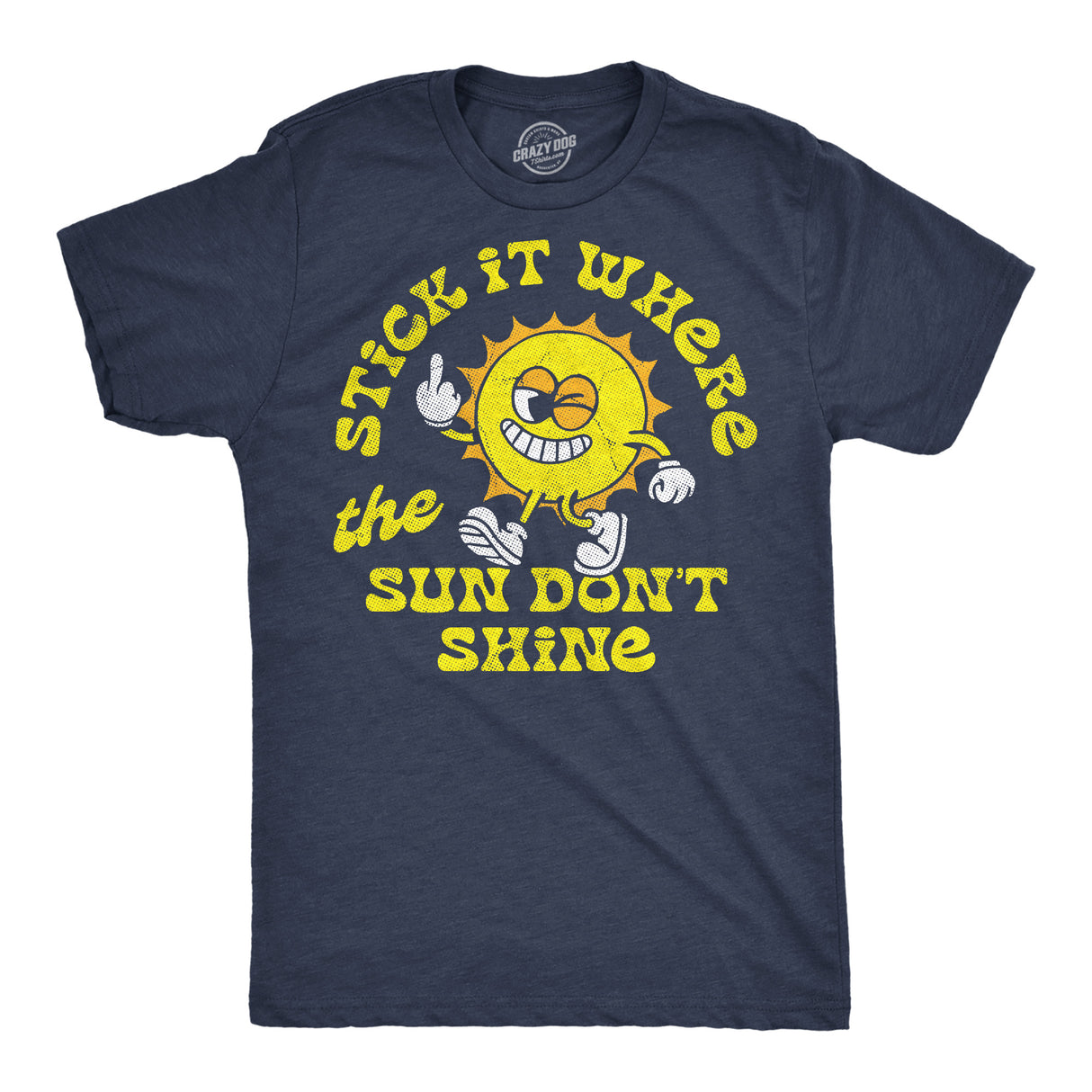 Mens Funny T Shirts Stick It Where The Sun Dont Shine Sarcastic Middle Finger Graphic Novelty Tee for Men