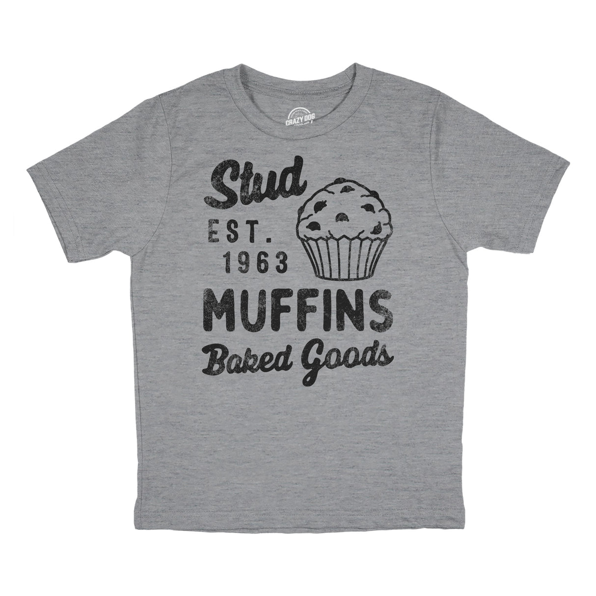 Youth Stud Muffins Baked Goods T Shirt Funny Bakery Joke Tee for Kids