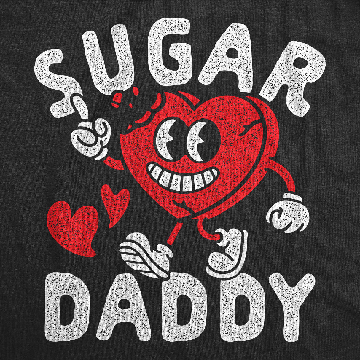 Mens Funny T Shirts Sugar Daddy Heart Valentines Day Novelty Tee for Men