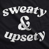 Womens Sweaty and Upsety Fitness Tank Funny Sarcastic Workout Graphic Novelty Sleeveless Tee for Ladies