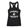 Womens Sweaty and Upsety Fitness Tank Funny Sarcastic Workout Graphic Novelty Sleeveless Tee for Ladies