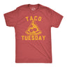 Mens Funny T Shirts Taco Tuesday Pizza Sarcastic Food Graphic Novelty Tee for Men