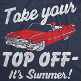 Mens Funny T Shirts Take Your Top Off Its Summer Sarcastic Car Graphic Novelty Tee for Men