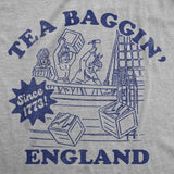 Mens Funny T Shirts Tea Baggin England Sarcastic Fourth Of July Graphic Novelty Tee for Men