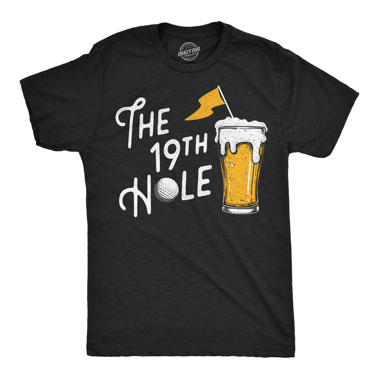 Mens Funny T Shirts The 19th Hole Sarcastic Golfing Graphic Novelty Drinking Tee for Men