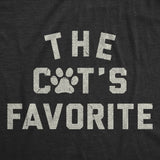 Womens Funny T Shirts The Cats Favorite Sarcastic Kitten Lovers Graphic Novelty Tee for Ladies