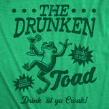 Mens Funny T Shirts The Drunken Toad Sarcastic Bar Graphic Novelty Tee for Men