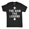 Mens Funny T Shirts The Man The Legend Sarcastic Arrow Graphic Novelty Tee for Men