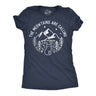 Womens Funny T Shirts The Meowtains Are Calling Sarcastic Nature Cat Graphic Novelty Tees for Ladies