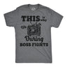 Mens Funny T Shirts This Is Why We Dont Talk During Boss Fights Sarcastic Video Game Novelty Tee for Men