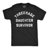 Mens Funny T Shirts Threenage Daughter Survivor Sarcastic Parenting Graphic Novelty Tee for Men