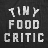 Tiny Food Critic Baby Bodysuit Funny Sarcastic Graphic Novelty Jumper for Infants